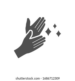 Icono de guantes limpiadores en estilo plano.Ilustración vectorial.