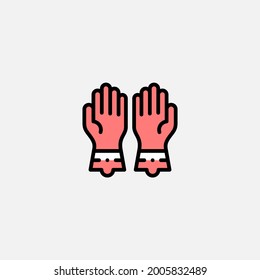 Cleaning gloves icon sign vector,Symbol, logo illustration for web and mobile