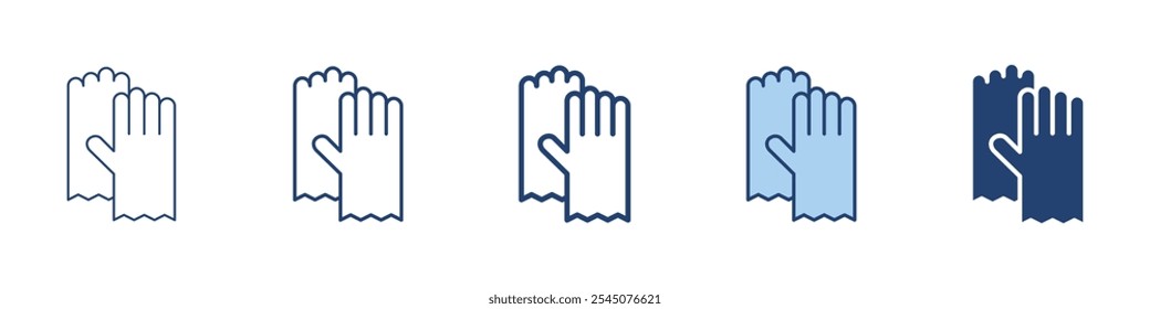 Cleaning gloves icon Symbol set collection