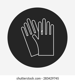 cleaning gloves line icon