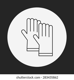cleaning gloves line icon