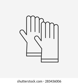 cleaning gloves line icon