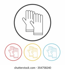 cleaning gloves line icon