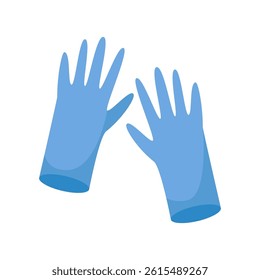 Cleaning gloves on isolated background. 

Vector illustration in a flat style

