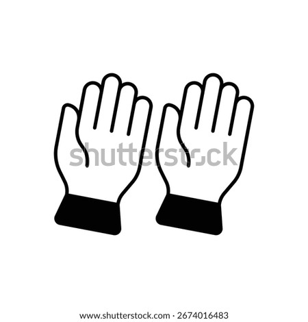 Cleaning Gloves Safety Fill Icon: Protection and Housework