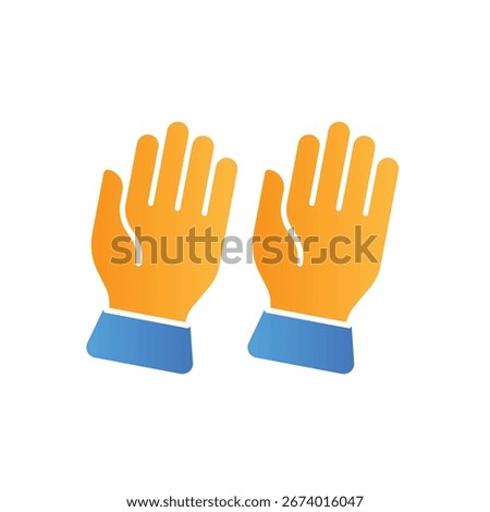 Cleaning Gloves Safety Flat Color Icon: Protection and Housework