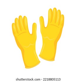 Cleaning Gloves Sign Emoji Icon Illustration. Chores Vector Symbol Emoticon Design Clip Art Sign Comic Style.