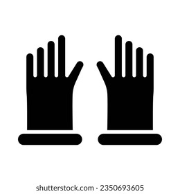 Cleaning Gloves Vector Glyph Icon For Personal And Commercial Use.
