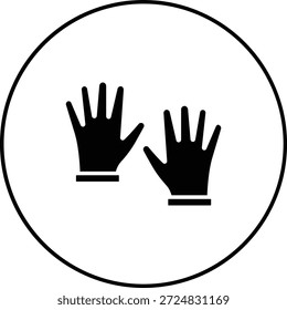 Icono de Vector de guantes de limpieza. Se puede utilizar para aplicaciones de impresión, móviles y de Web.