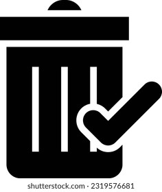Cleaning Glyph Icon - Single Icon, Vector
