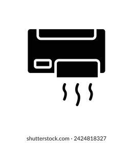 Cleaning Hand Dryer Filled Icon Vector Illustration