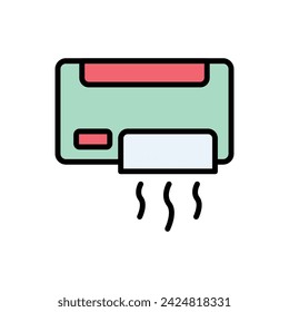 Cleaning Hand Dryer Icon Vector Illustration