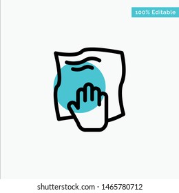 Cleaning, Hand, Housework, Rub, Scrub turquoise highlight circle point Vector icon. Vector Icon Template background