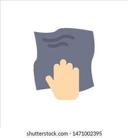 Cleaning, Hand, Housework, Rub, Scrub  Flat Color Icon. Vector icon banner Template. Vector Icon Template background