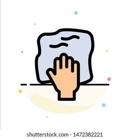 Cleaning, Hand, Housework, Rub, Scrub Abstract Flat Color Icon Template