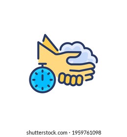 Cleaning Hand icon in vector. Logotype
