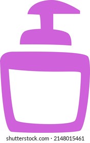 Cleaning hand sanitizer, illustration, vector on a white background.
