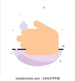 Cleaning, Hand, Soap, Wash Abstract Flat Color Icon Template