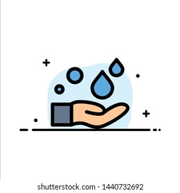 Cleaning, Hand, Soap, Wash  Business Flat Line Filled Icon Vector Banner Template