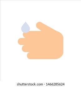 Cleaning, Hand, Soap, Wash  Flat Color Icon. Vector icon banner Template. Vector Icon Template background