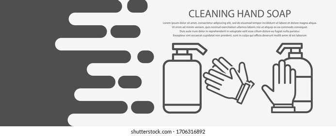 Cleaning Hand Soap Wash icon vector design templates