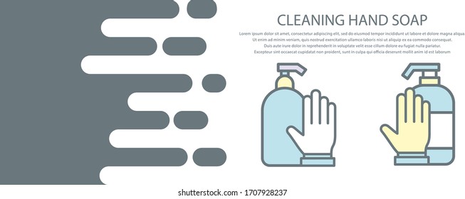 Icono de limpieza de lavado de manos Ilustraciones de diseño vectorial