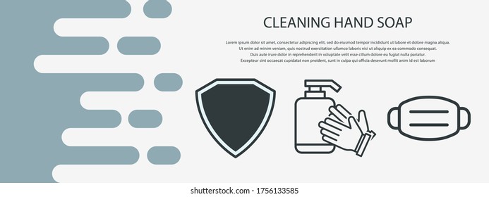Cleaning Hand Soap Wash icon vector design templates on white background
