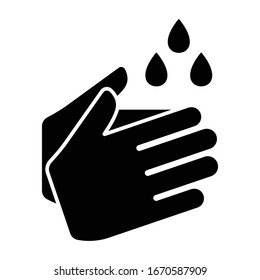 cleaning hand wash icon vector