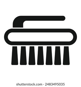 Cleaning handle brush icon simple vector. Domestic service. Plastic tool