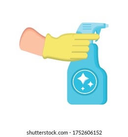 cleaning hands with antibacterial gel on white background vector illustration design