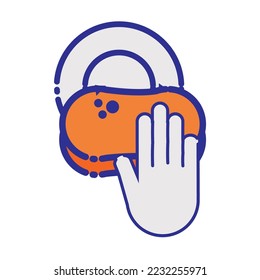 cleaning hands icon vector image with white background