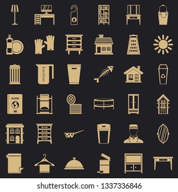 Cleaning home icons set. Simple style of 36 cleaning home vector icons for web for any design