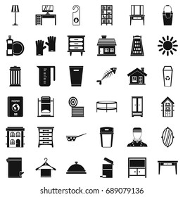 Cleaning home icons set. Simple style of 36 cleaning home vector icons for web isolated on white background