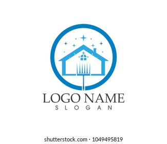 Cleaning home logo design concept