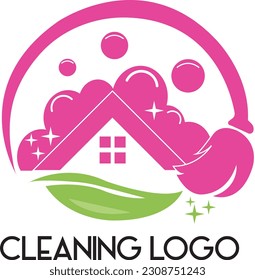 Cleaning home logos design vector