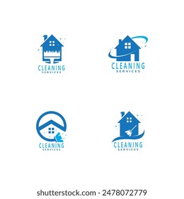 Cleaning Home Service Logo Vector Template