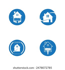 Cleaning Home Service Logo Vector Template