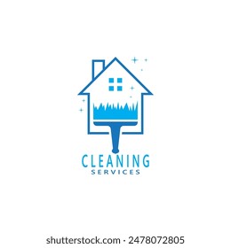 Cleaning Home Service Logo Vector Template