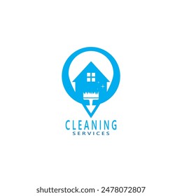 Cleaning Home Service Logo Vector Template