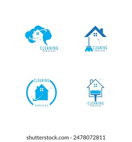 Cleaning Home Service Logo Vector Template