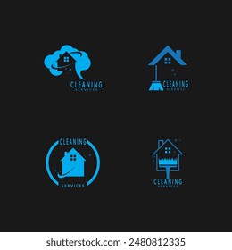 Cleaning Home Service Logo Vector Template