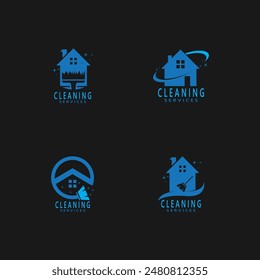 Cleaning Home Service Logo Vector Template