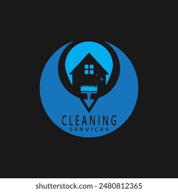 Cleaning Home Service Logo Vector Template