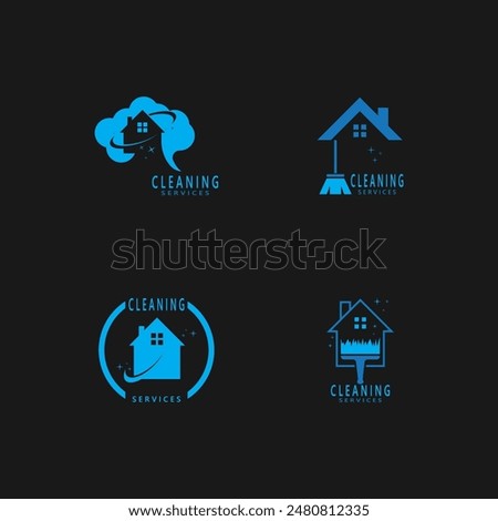 Cleaning Home Service Logo Vector Template