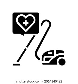 cleaning homecare service glyph icon vector. cleaning homecare service sign. isolated contour symbol black illustration