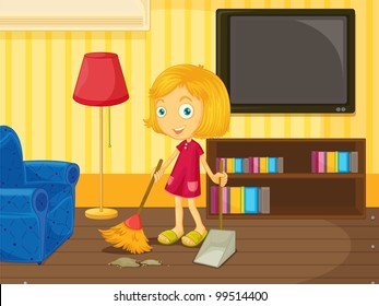 Cleaning the house