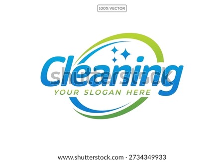  cleaning and house cleanup service, logo design. Sanitizing, disinfecting, hygiene and cleanliness, vector design