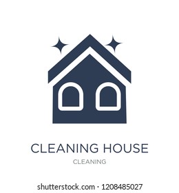 Cleaning House icon. Trendy flat vector Cleaning House icon on white background from Cleaning collection, vector illustration can be use for web and mobile, eps10