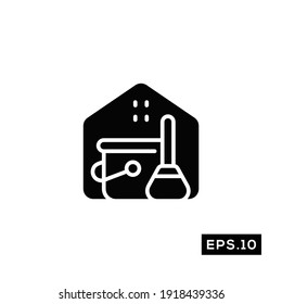Cleaning House Icon Vector. House Keeping Symbol Vector