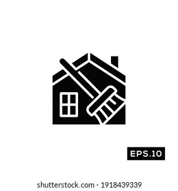 Cleaning House Icon Vector. House Keeping Symbol Vector